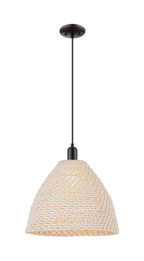 Arcadia One Light Pendant in Matte Black (405|716-1P-BK-NBD-16-NAT)