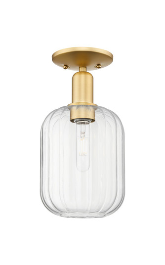 Arcadia One Light Semi-Flush Mount in Satin Gold (405|716-1C-SG-G460-7CL)