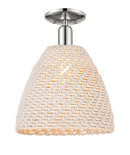 Arcadia One Light Semi-Flush Mount in Polished Nickel (405|716-1C-PN-NBD-12-NAT)