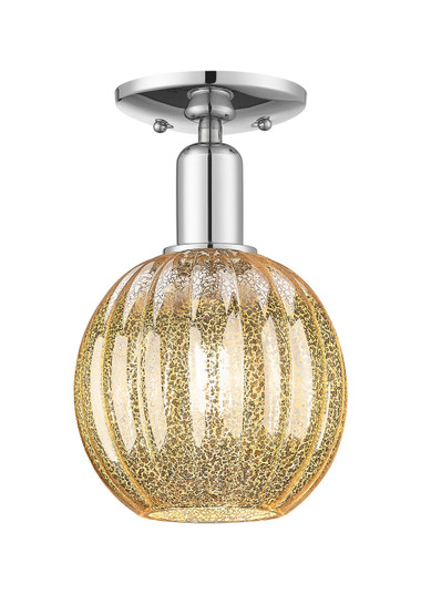 Arcadia One Light Semi-Flush Mount in Polished Chrome (405|716-1C-PC-G458-7ME)