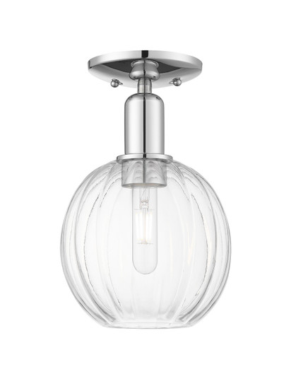 Arcadia One Light Semi-Flush Mount in Polished Chrome (405|716-1C-PC-G458-7CL)