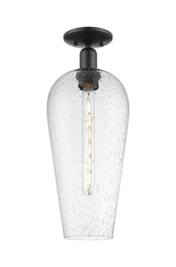 Arcadia One Light Semi-Flush Mount in Matte Black (405|716-1C-BK-G456-8SDY)