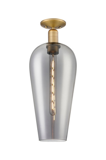 Arcadia One Light Semi-Flush Mount in Brushed Brass (405|716-1C-BB-G456-8SM)