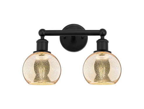 Edison Two Light Bath Vanity in Matte Black (405|616-2W-BK-G128-6)