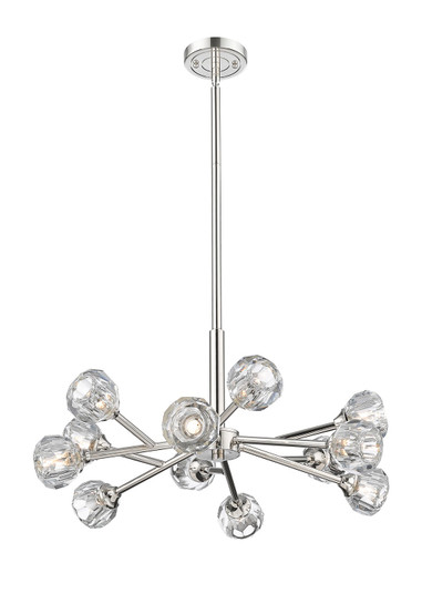 Ballston Urban 12 Light Chandelier in Polished Nickel (405|465-12CR-PN-G465-CL) Ballston Urban 12 Light Chandelier in Polished Nickel (405|465-12CR-PN-G465-CL)