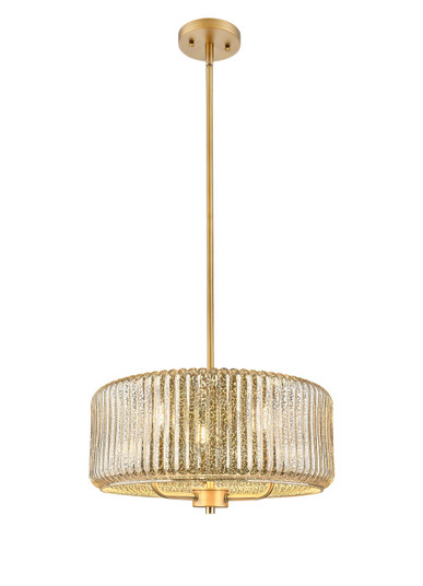Downtown Urban Three Light Pendant in Brushed Brass (405|436-3S-BB-G436-16ME)