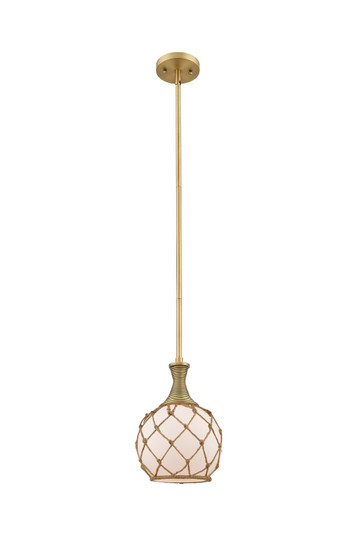 Ballston One Light Mini Pendant in Brushed Brass (405|415-1S-BB-G121-8RB)