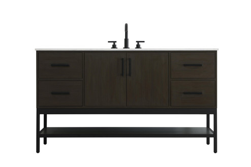 Lennox Bathroom Vanity in Mocha Brown (173|VF60760MMB)