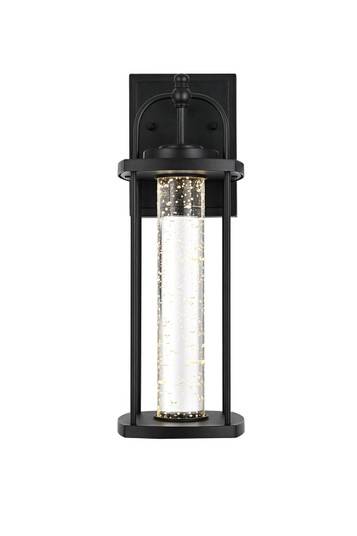 Zev LED Outdoor Wall Sconce in Black and Clear (173|OD601W15BK)