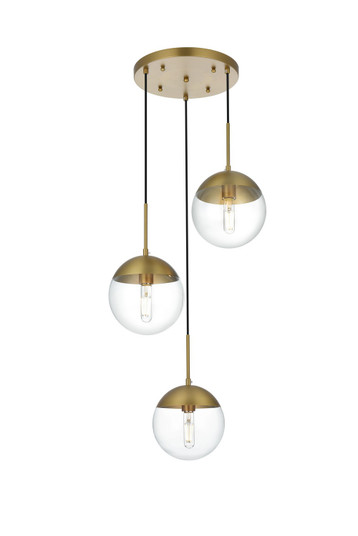 Eclipse Three Light Pendant in Satin Gold and Clear (173|LD6069SG)