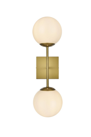 Neri Two Light Wall Sconce in Satin Gold and White (173|LD2358SG)