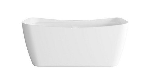 Harrieta Soaking Bathtub in Glossy White (173|BT10459GW-MBK)