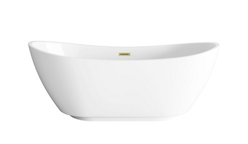 Ines Soaking Bathtub in Glossy White (173|BT10367GW-BGD)