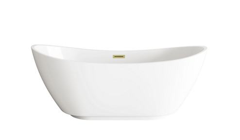 Ines Soaking Bathtub in Glossy White (173|BT10362GW-BGD)