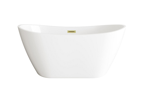 Ines Soaking Bathtub in Glossy White (173|BT10354GW-BGD)