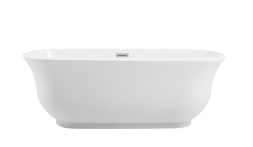 Coralie Soaking Bathtub in Glossy White (173|BT10267GW-BNK)