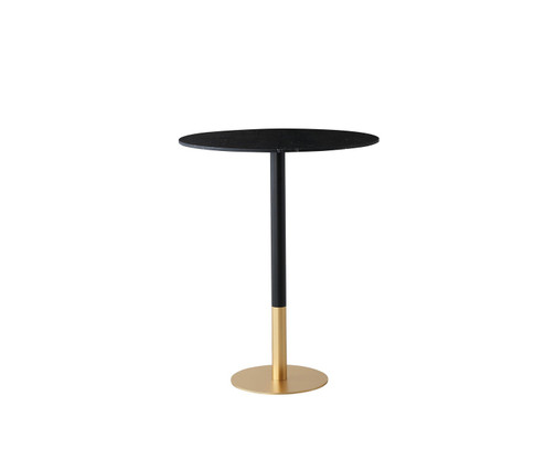 Ronan Pub Table in Black and Gold (173|AF110232BK)