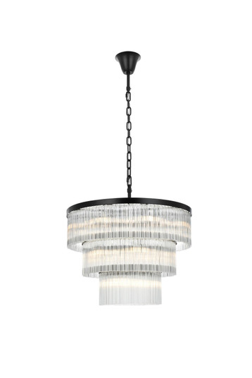 Harlow 18 Light Chandelier in Black and Clear (173|1070G32BK)