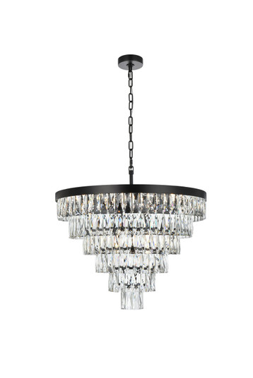 Josephine 13 Light Chandelier in Black and Clear (173|1060D27BK)