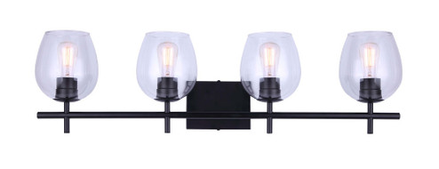 Cain Four Light Vanity in Black (387|IVL1019A04BK)