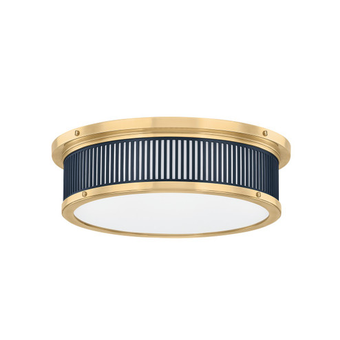 Ashdown LED Flush Mount in Aged Brass (70|MDS1901-AGB/DBL)