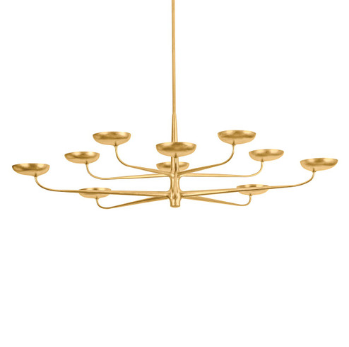 Taormina LED Chandelier in Vintage Gold Leaf (70|4563-VGL)