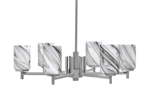 Franklin Six Light Chandelier in Graphite (200|1206-GP-3009)