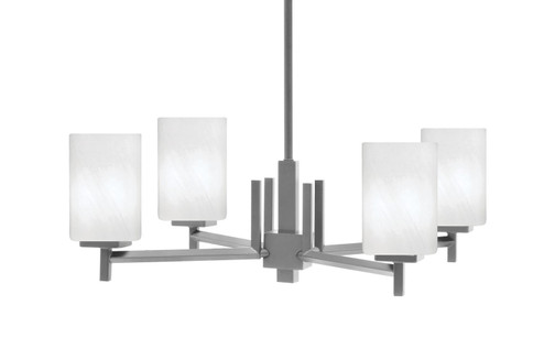 Franklin Four Light Chandelier in Graphite (200|1204-GP-3001)