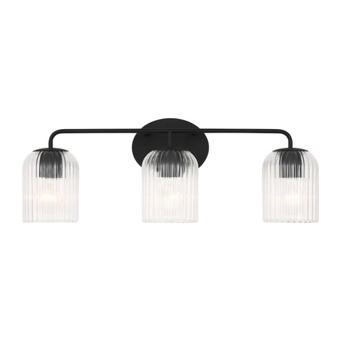 Eisele Three Light Vanity in Midnight Black (1|GLV1133MBK)