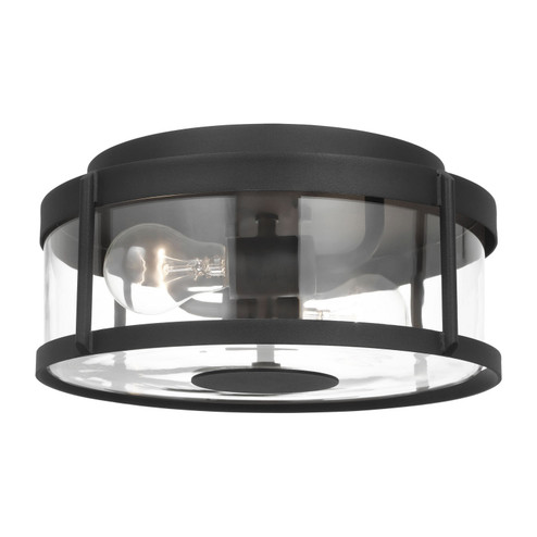 Luning Flush Mount in Textured Black (1|GLO1132C-TXB)