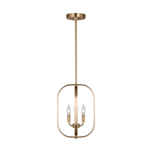 Loretto Three Light Chandelier in Satin Brass (1|GLC1293SB)