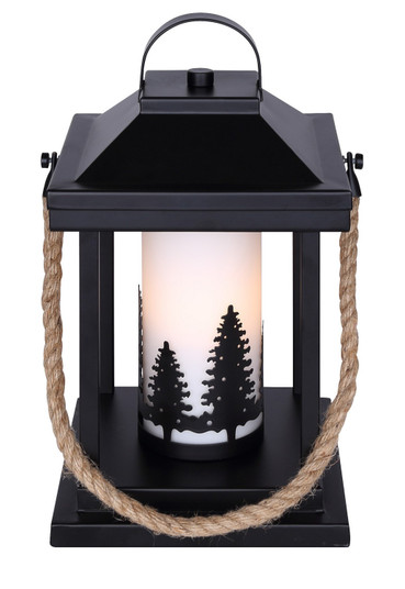Collie One Light Table Lamp in Matte Black And Rope (387|ITL2143B13BKR)