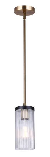 Jenner One Light Pendant in Matte Black And Gold (387|IPL1143A01BKG)