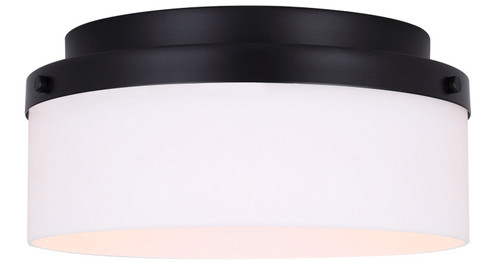 Malloy Two Light Flush Mount in Black (387|IFM2029B12BK)