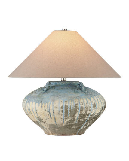 Catania One Light Table Lamp in Antique White/Blue Drip (142|6000-1044)