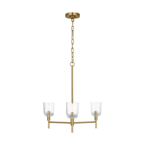 Hartley Three Light Chandelier in Burnished Brass (454|TFC1143BBS)