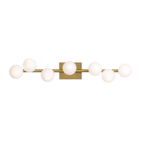 Altair Seven Light Vanity in Burnished Brass (454|SLW1067BBS)