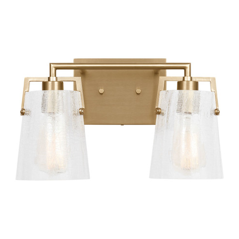 Crofton Two Light Vanity in Satin Brass (454|DJV1032SBCKG) Crofton Two Light Vanity in Satin Brass (454|DJV1032SBCKG)