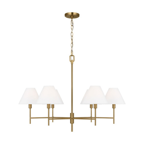 Ridgewood Six Light Chandelier in Burnished Brass (454|CC1776BBS)