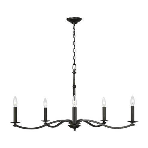 Wellen Five Light Chandelier in Aged Iron (454|CC1755AI)