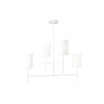 Key Four Light Chandelier in Matte White (454|BC1024MWT)
