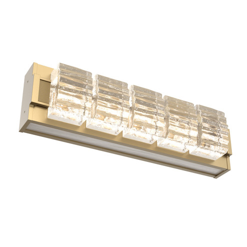 Tessera LED Vanity in Gilded Brass (404|VLB0100-18-GB-TW-L2-W01)