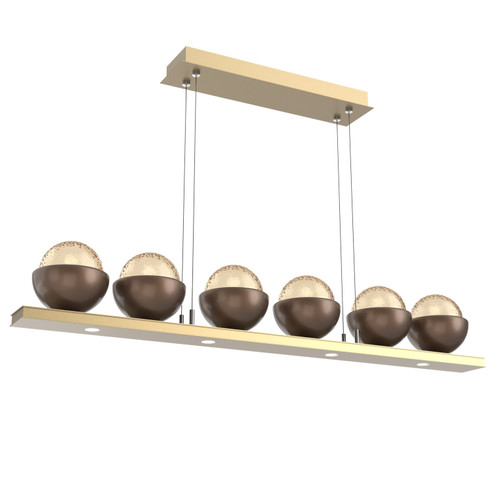 Cabochon LED Linear Suspension in Gilded Brass (404|PLB0093-0B-GB-A-CA1-L3-BB)