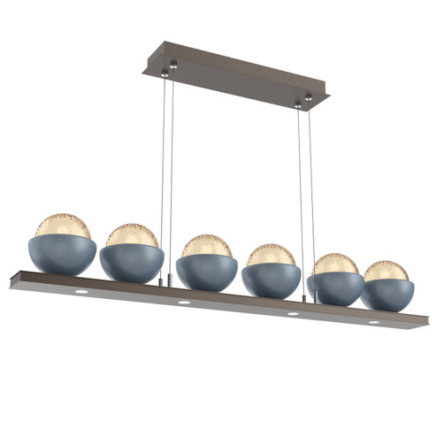 Cabochon LED Linear Suspension in Flat Bronze (404|PLB0093-0B-FB-A-CA1-L1-BU)