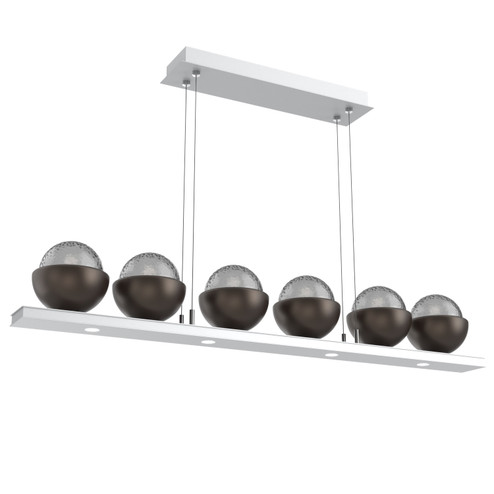 Cabochon LED Linear Suspension in Classic Silver (404|PLB0093-0B-CS-S-CA1-L3-FB)