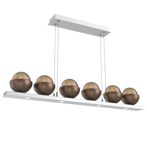 Cabochon LED Linear Suspension in Classic Silver (404|PLB0093-0B-CS-B-CA1-L3-BB)