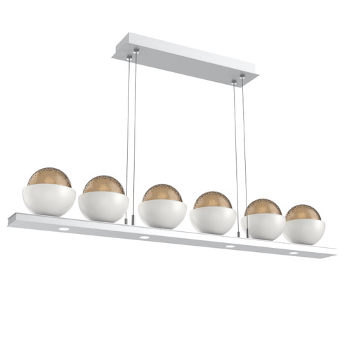 Cabochon LED Linear Suspension in Classic Silver (404|PLB0093-0B-CS-B-CA1-L1-WI)