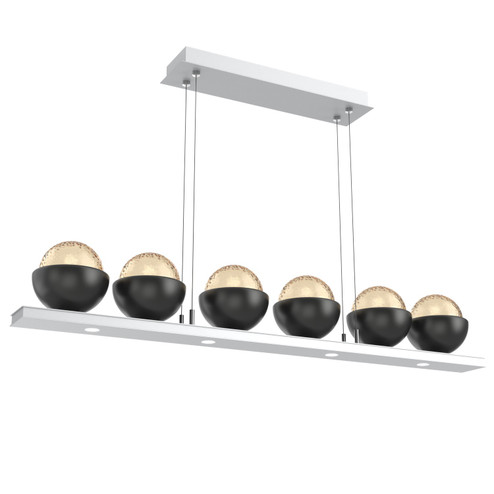 Cabochon LED Linear Suspension in Classic Silver (404|PLB0093-0B-CS-A-CA1-L3-MB)