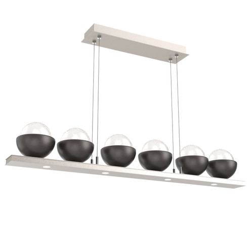 Cabochon LED Linear Suspension in Beige Silver (404|PLB0093-0B-BS-WL-CA1-L3-GP)