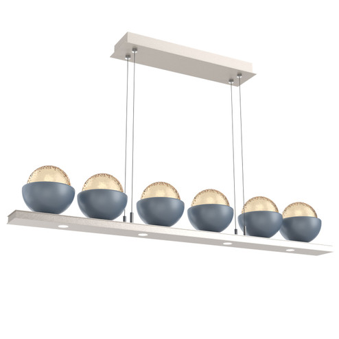 Cabochon LED Linear Suspension in Beige Silver (404|PLB0093-0B-BS-A-CA1-L3-BU)